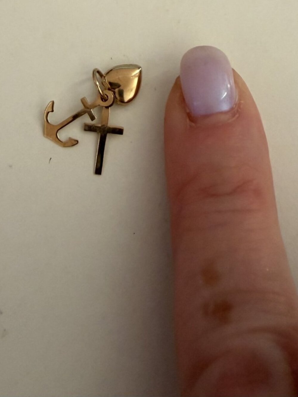 VIntage 14k Yellow Gold Faith, Hope & Love charm